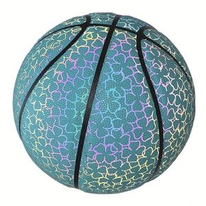 Balón de Baloncesto LED que Brilla en la Oscuridad, Superficie Reflectante para Juegos Nocturnos, Agarre Mejorado, Activado por Flash de Teléfono, Cubierto de PU, Deportivo - Product Image 5
