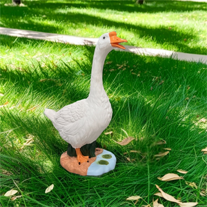 Ingrosso su misura in <span class=keywords><strong>resina</strong></span> <span class=keywords><strong>giardino</strong></span> artigianale decorazione esterna portico statuetta d'oca statua - Product Image 2