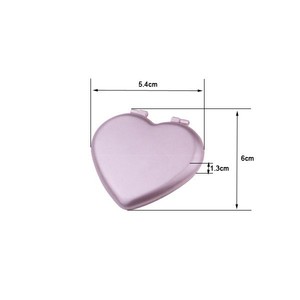 OEM Supplier Customized Portable Double-Sided 1X2X <strong>Foldable</strong> Heart Shape Compact <strong>Mirror</strong> Personalized Mini Pocket Makeup <strong>Mirror</strong> - Product Image 5