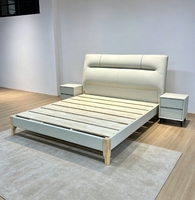 Lit en cuir moderne fabriqué en Chine, lit rembourré, meubles de chambre à coucher, cadre de lit adapté à tous les styles de chambre à coucher