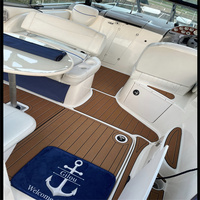 Plateforme de bain et coussin de cockpit pour bateau Bayliner 2655 de 2001, en mousse EVA imitation teck, style SeaDek MarineMat, auto-adhésif