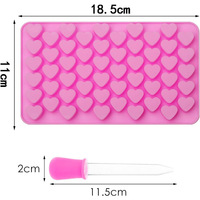 Moule à gâteau en silicone en forme de cœur, moule à bonbons gélifiés en silicone en forme de cœur, outils de pâtisserie DIY