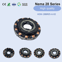 Moteur sans balais triphasé Nema 28 HEM-28BR05-6-02 6VDC 0,35W 16 pôles Classe E Certifié CE RoHS pour applications miniatures