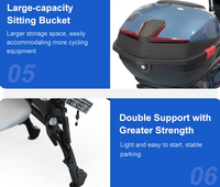 Nouveau modèle de moto électrique puissante pour adultes de 1500 W, autonomie de 65 à 100 km, vitesse maximale de 65 km/h, scooter électrique pour les déplacements quotidiens des hommes