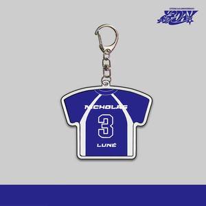 5 सेमी केपॉप और टीम ब्लू टी-शर्ट एचडी फोटो प्रिंट एक्रिलिक कीरिंग फुमा यूमा निकोलास की ईज आकर्षण जर्सी कीचेन बैग कुंजी सजावट प्रशंसकों उपहार - Product Image 3