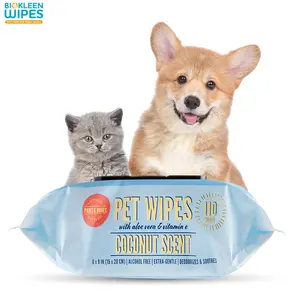 Biokleen Pesanan Khusus Cina Produsen 110 Count Tisu Anjing Membersihkan Penghilang Bau Paw Wipes Pet Persediaan untuk Perawatan