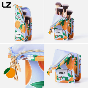 LZ impresión personalizada abierta plana caja de maquillaje bolsa de viaje bolsa de cosméticos conjunto organizador de maquillaje impermeable para mujeres uso diario - Product Image 5