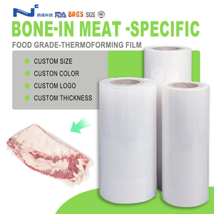 <span class=keywords><strong>Film</strong></span> rétractable en PE souple de qualité alimentaire haute performance, multicouche, coextrusion pour l'emballage de la viande, du bœuf, de l'agneau, des steaks - Product Image 1