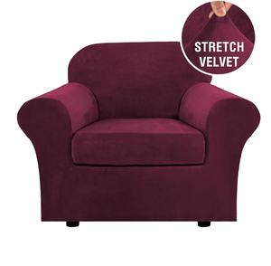 Vải Bọc Ghế Bành Vải Bọc Ghế Sofa Một Chỗ Ngồi Căng Ra Ghế Bành Bán Chạy Hiện Đại Đồng Bằng Một Chỗ Nhuộm Nhung Phong Phú 2 Miếng T/T - Product Image 1