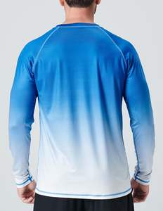 맞춤형 남성용 태양 보호 긴 소매 수영 셔츠 UPF 50 + 루즈핏 래쉬가드 낚시 빠른 건조 래쉬가드 - Product Image 4