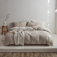 Housse de couette unie en lin de chanvre chinois 100 %, anti-humidité et séchage rapide, écologique