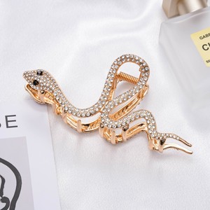 Trendy Serpent Hair Jaw Clip Crystal Inlaid Snake Pattern <b>Large</b> Hair Grab Gothic Stylish Hair <b>Ornament</b> For Ladies - Product Image 5