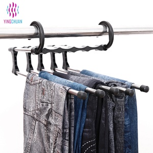 <span class=keywords><strong>Cintre</strong></span> de vêtements multifonctionnel en plastique, présentoir pour pantalons et habits, vente en gros, 1 unité - Product Image 3