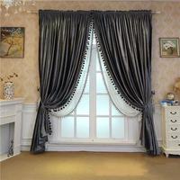 Avigers — rideau d'ombrage en velours italien, design super doux, épais, pour fenêtre, dentelle en macramé