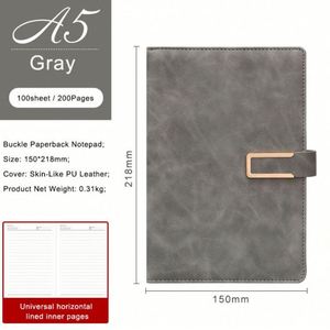 Wholesale Business Style School Learning Magnetic Buckle Paperback Silk Screen Printed Plastic <b>Notepad</b> <b>A5</b> Hardcover Journal - Product Image 2