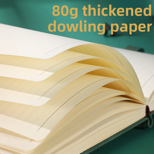 Cuaderno diario de cuero Pu A5 logotipo personalizado Escritura de tapa dura con ranura para bolígrafo cuaderno diario Bloc de notas - Product Image 5