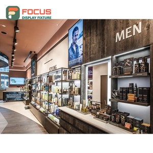 Projet de vente au détail personnalisé, présentoir en bois massif, aménagement de l'espace, design d'intérieur pour magasin de maquillage - Product Image 1