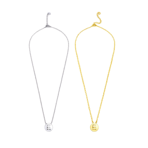 Collana con Ciondolo Lettera E Angelina, Catena a Serpente in Acciaio Inossidabile, Gioielli Minimalisti Unisex per Uso Quotidiano - Product Image 4