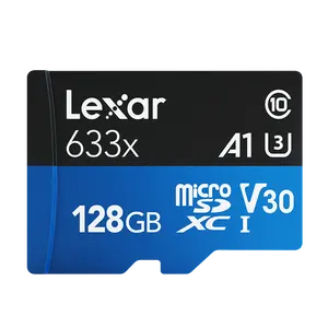 Fabrika fiyat Lexar 633x bellek orijinal 256 gb sd kart 128gb sd hafıza kartı