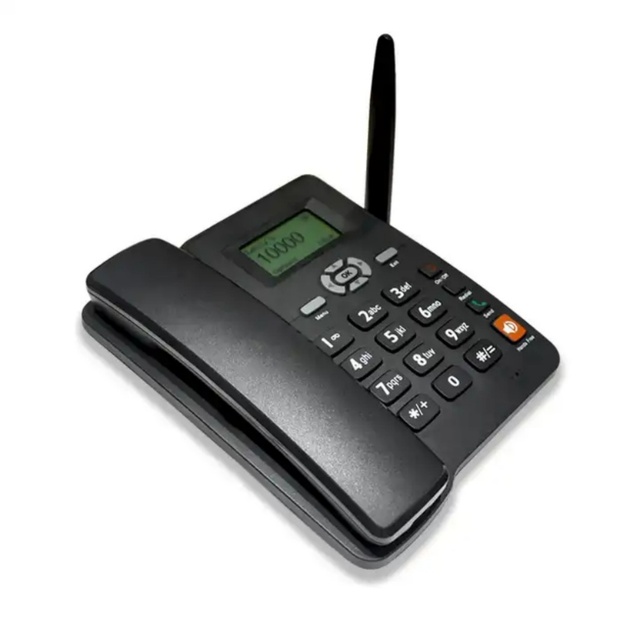 Fixed GSM Phone Dual SIM ETS-6588 Black with Radio FM and Multi-language Support