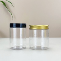 Pots cosmétiques ronds en PET transparent de 60 ml à 200 ml, qualité alimentaire, avec bouchon à vis, pour gommage capillaire, beurre corporel, crème, emballage personnalisé avec logo