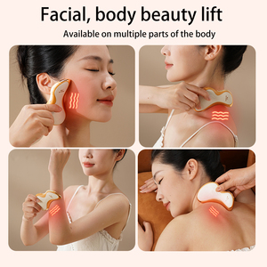 Electric Heated Gua Sha <b>Massager</b> Facial Scraping Roller Vibration Skin Care Tool for <b>Personal</b> Use - Product Image 2