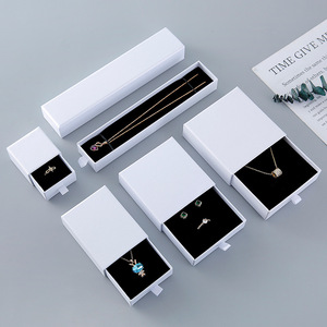 Boîte d'emballage de bijoux écologique à tiroir coulissant avec éponge pour bagues, boucles d'oreilles, colliers - Product Image 5