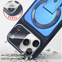 Meilleure coque pour iPhone 17 16 15 Pro Max Nouveauté 2026 avec support magnétique intégré, coque arrière de protection de haute qualité, vente en gros OEM ODM