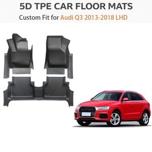 พรมปูพื้นรถยนต์แบบสั่งทำพิเศษ 5D TPE สำหรับ Audi Q3 ปี 2013-2018 |   แผ่นรองพื้นกันน้ำทุกสภาพอากาศ ชุดเต็ม 3.5 มม. ราคาโรงงาน OEM - Product Image 2