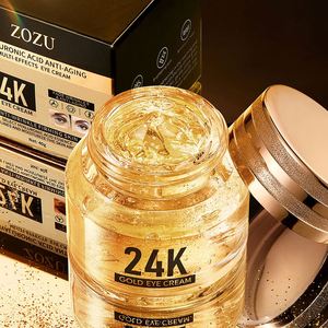 كريم عيون ZOZU بالذهب عيار 24 قيراط مضاد للتجاعيد، يحتوي على الكولاجين، مضاد للانتفاخ، مرطب، يزيل أكياس العيون، كريم للهالات السوداء - Product Image 1
