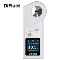 DiFluid Mini Handheld Auto Refractometer Portable Digital PU Refractometer for Honey Sugar Coffee Juice Analysis