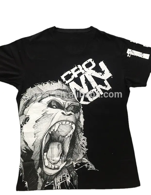 सस्ते पुरुषों के कपड़ों की 2019 ब्लैक रॉक बैंड टी शर्ट मुद्रित हिप हॉप टी शर्ट