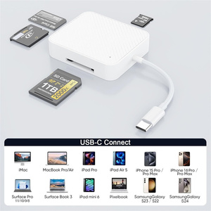 Đầu đọc thẻ Nhà Văn, tất cả trong một đầu đọc thẻ đa cho XD, smartmedia, M2,SD, 4 trong 1 <span class=keywords><strong>USB</strong></span> C Adapter Hub cho Windows, Mac - Product Image 3