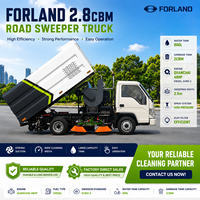 Truk Penyapu Jalan Mini Foton Forland 2CBM Bak Sampah 800L Tangki Air Harga Pabrik Langsung