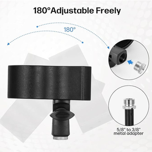 Soporte ajustable grande para micrófono con adaptador de 5/8" a 3/8" para micrófono de 1.25" (negro) Accesorios para micrófono - Product Image 5