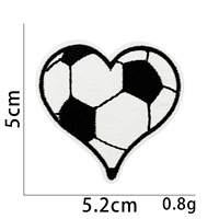 Patch en tissu polyester brodé sur le thème du football pour vêtements, sacs et bagages - Réparation de trous multi-formes