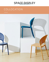 Chaises de salle à manger empilables en plastique Pp, Design Original de haute qualité pour Restaurant