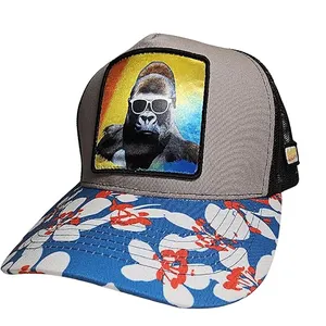 Mesh Gorilla Trucker Hat Adjustable Baseball Cap Snapback Baseball Mens Hat Summer Fashion Hat Looks Cool