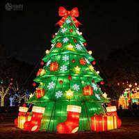 Décoration de renne rougeoyante faite à la main de qualité supérieure-Lanterne de renne LED pour décoration extérieure de Noël e