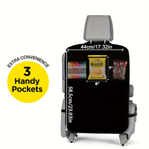 Borsa portaoggetti spaziosa multi-tasca per sedile posteriore auto, in tessuto Oxford resistente, organizer per giocattoli, bevande e <span class=keywords><strong>tablet</strong></span> per bambini - Product Image 3