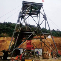 Structure en acier pour puits minier Q345B, diamètre du mât de 5,0 à 6,5 mètres, pour mines métalliques et non-métalliques