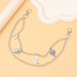 โซ่โลหะสไตล์คาวบอยตะวันตกพร้อมจี้ห้อยสำหรับกระเป๋าถือและกระเป๋าเงิน  จี้โลหะผสม  เครื่องประดับแฟชั่น  คอลเลคชั่นฤดูใบไม้ร่วง 2024 - Product Image 3