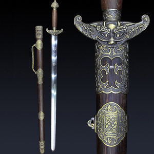 <span class=keywords><strong>Épée</strong></span> ancienne chinoise de 100cm de long, objets de collection Kung Fu, gravure gratuite de LOGO ou de texte sur la lame - Product Image 5
