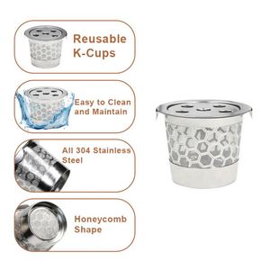 Customized Logo Reusable 304 Stainless Steel <b>Coffee</b> Pod <b>Filter</b> Five Hole <b>Coffee</b> Capsule K Cup for Keurig <b>Coffee</b> Machine - Product Image 6