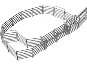 Estrutura revestida de aço galvanizado resistente portátil para ovelhas e cavalos, painel de cerca para quintal de gado, portão para campo de gado