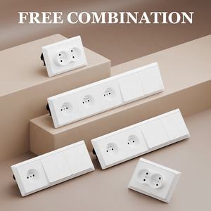 250V 16A prises électriques murales Europe Double sécurité française 2 broches prise d'<span class=keywords><strong>électricité</strong></span> avec <span class=keywords><strong>terre</strong></span> - Product Image 5