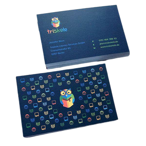 Đen sang trọng in lá vàng dập nổi Cảm ơn bạn giấy thẻ kinh doanh với logo vàng - Product Image 3