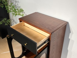 Modern Solid Wood Tall <b>Sideboard</b>-Large Capacity Space-Saving Home <b>Storage</b> Cabinet for Dining & Living Room Wall Nook - Product Image 6