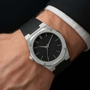 Reloj De pulsera De cuarzo De negocios ultrafino De 7mm, Reloj De Lujo sencillo, banda De silicona, Reloj De moda con etiqueta privada para hombres - Product Image 4