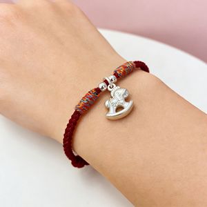 Pulsera de Hilo Rojo con Amuleto del Zodiaco Caballo en Plata Pura 999, Joyería Unisex para Regalo - Product Image 4